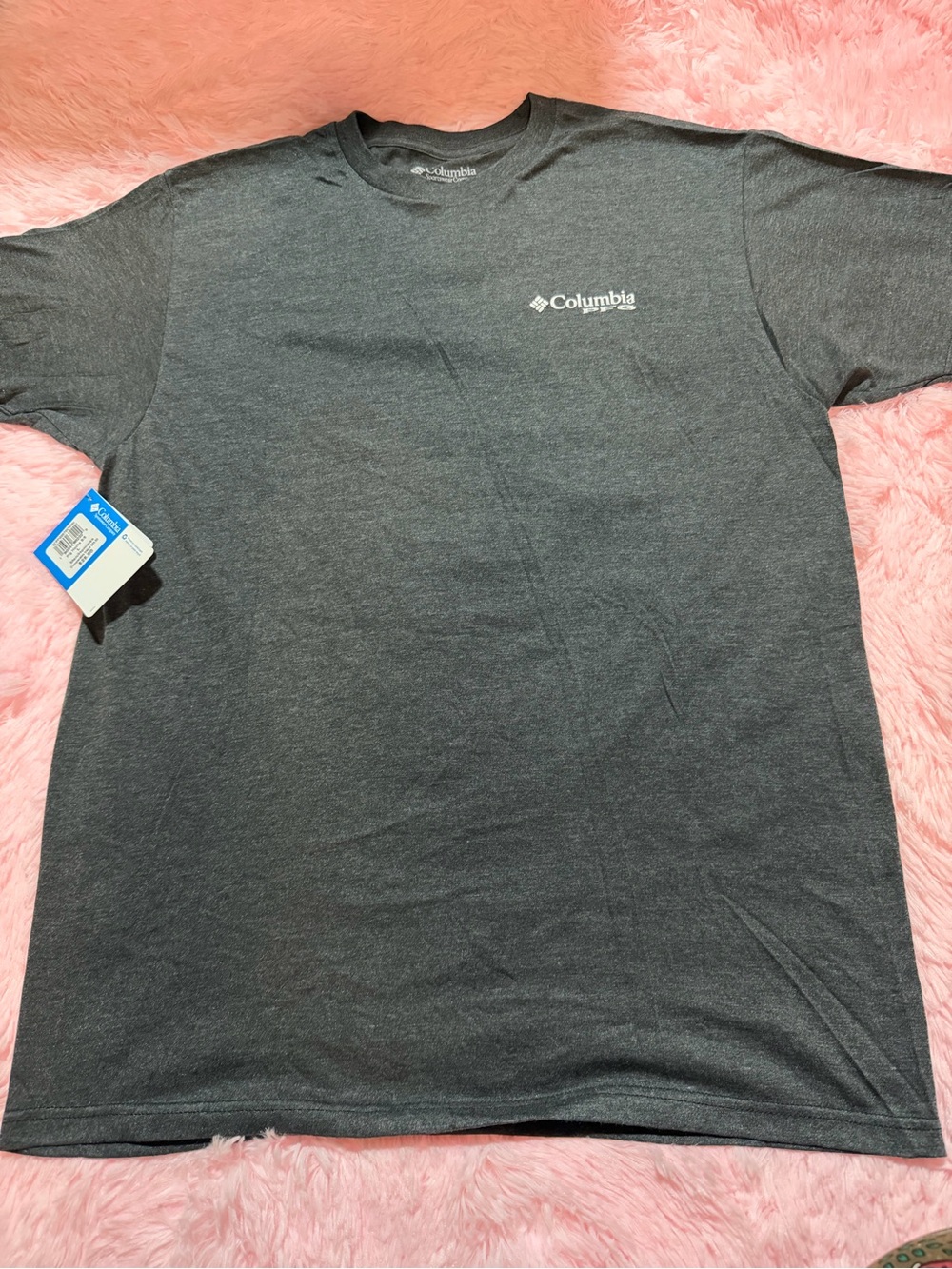 Columbia Men's Charcoal Heather Short-Sleeve Logo Tee